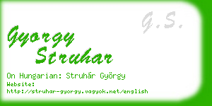 gyorgy struhar business card